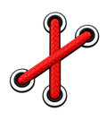 3D Car Shoelace Sticker – Red Cross Style ❤️ | Creative Car Body Decoration | Scratch Cover Decal | Automotive Exterior Accessory ✨